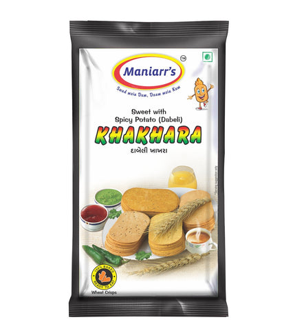 Maniarrs Dabeli Khakhra (8 Packs, Single Flavor, 360 Gms), (Crunchy Khakhra)