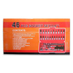 422 Socket 1/4 Inch Combination Repair Tool Kit (Red, 46 pcs)