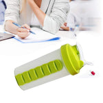 346 Pill Box Organizer Weekly Seven Compartments with Drinking Bottle (600ml)