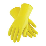 667 - Flock line Reusable Rubber Hand Gloves (Natural) - 1pc