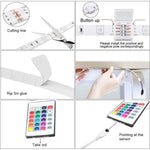 242 RGB Remote Control LED Strip Light- 16 Colors Changing, Waterproof (5-Meter)