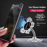 637 -360 Rotatable Flower Shape Cellphone Holder Car & Mount Sucker Stand (Multicolored)