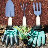 Easyshoppingstore Gardening Hand Cultivator, Big Digging Trowel, Shovel & Garden Gloves with Claws for Digging & Planting