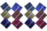 594 Men's Cotton Handkerchief (Multicolor, 12 pcs)