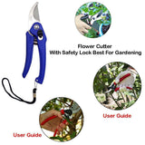 Easyshoppingstore Gardening Tools - Reusable Rubber Gloves, Flower Cutter & Garden Tool Wooden Handle (3pcs-Hand Cultivator, Small Trowel, Garden Fork)