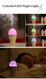 396 Ice cream Humidifier Mini Ultrasonic Humidifiers Led Night Light Aroma Essential Oil Diffuser USB Fogger Car Air freshener