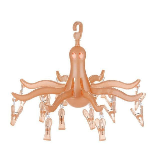 336_Small Octopus Folding Hanging Dryer Round Folding with 16 Pegs  (Multicolor)