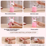 361 Lovely Rabbit Air Humidifier USB Aroma Diffuse with LED Lamp Mini Ultrasonic Cool Mist Maker Fugger for Office Car Air Purifier