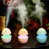 393 Funny USB Mini Egg humidiier with Colorful Night Light egg tumbler Aroma Diffuser for Car Home Office Mist Maker egg air purifier LED Light